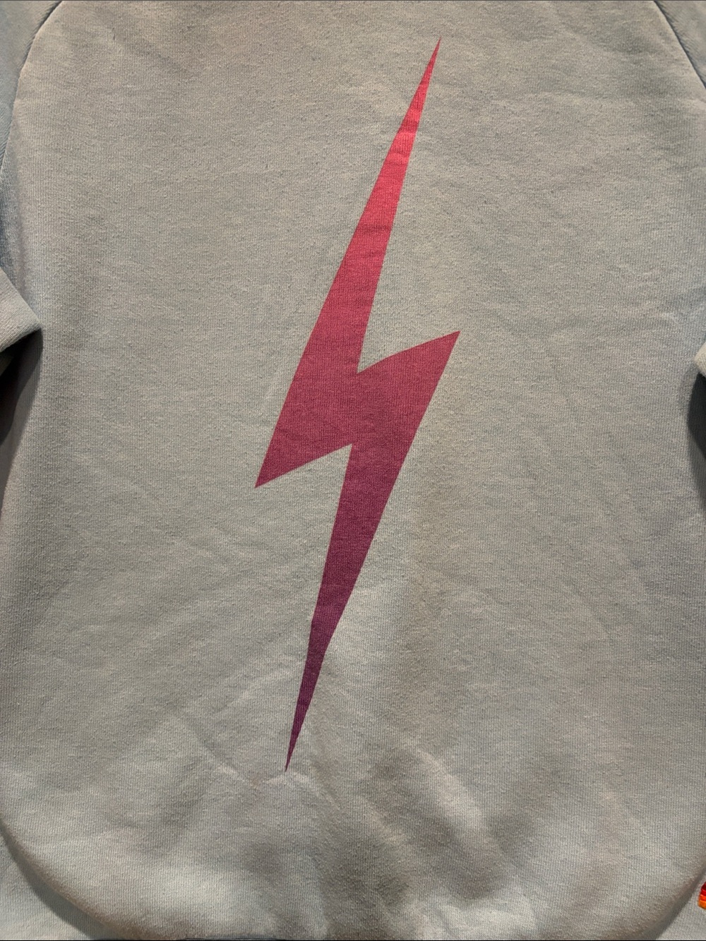 Aviator Nation - Women's Lightning Bolt Fade Crewneck sweatshirt. Small. Blue - Picture 5 of 16